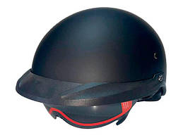 Шолом мотоциклетний MD-513-1, чорний матовий із чорним склом, size XL