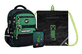 Шкільний набір YES S-108 Minecraft Watch Out (рюкзак, пенал, сумка) 115-130 см