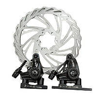 Дискові гальма Nutt 160мм двохпоршневі Flat Mount передні та задні комплект