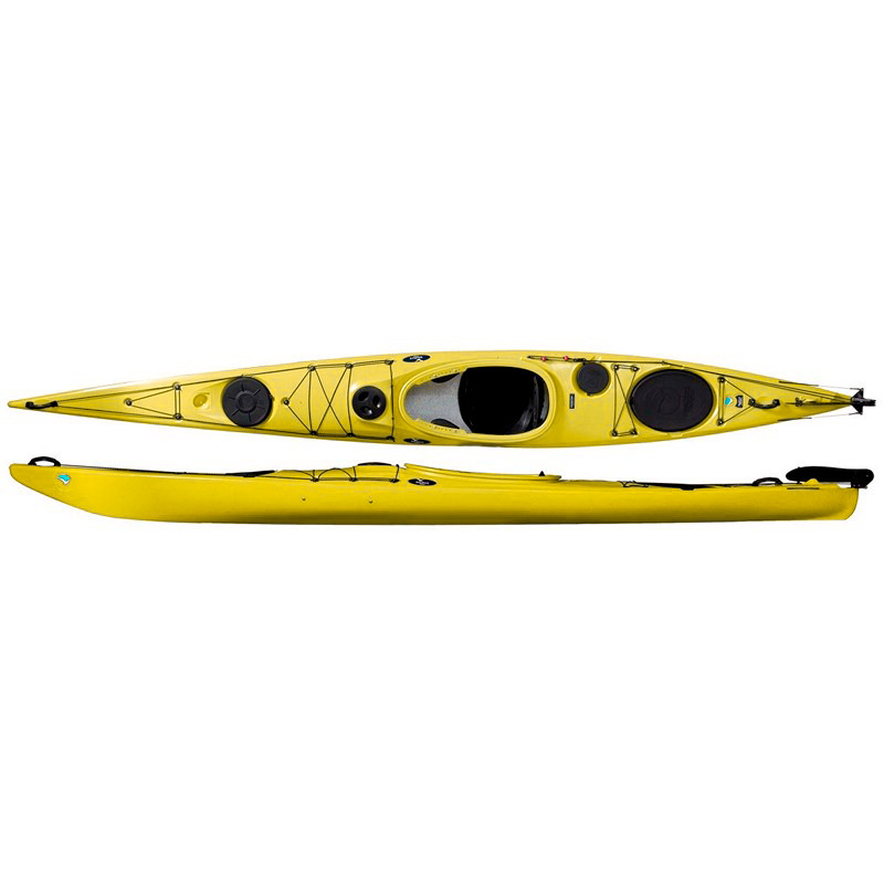Каяк туристичний одномісний для спорту та подорожей Seabird Expedition LV kayak, байдарка жовтий, фото 1