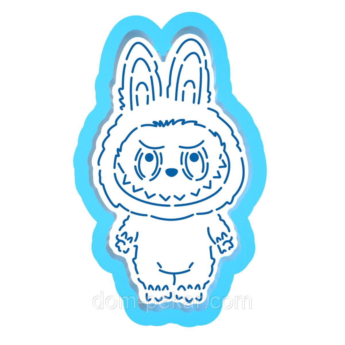 Лабубу Labubu 2 вирубка з трафаретом 10*5.7 см (TR-2)