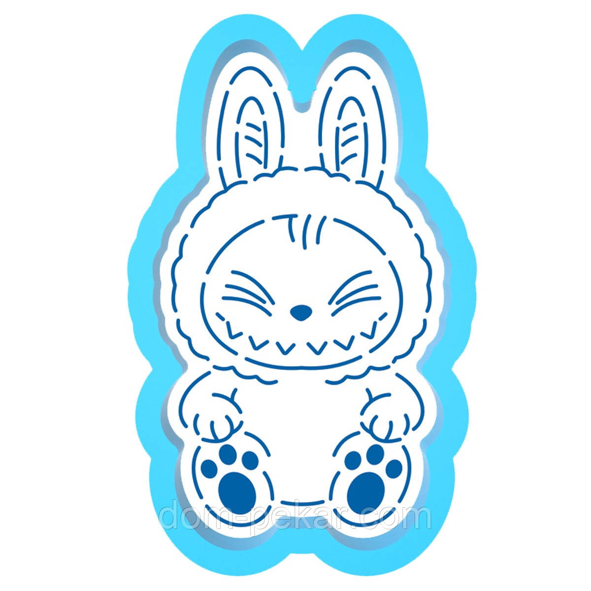 Лабубу Labubu вирубка з трафаретом 10*5.7 см (TR-2)