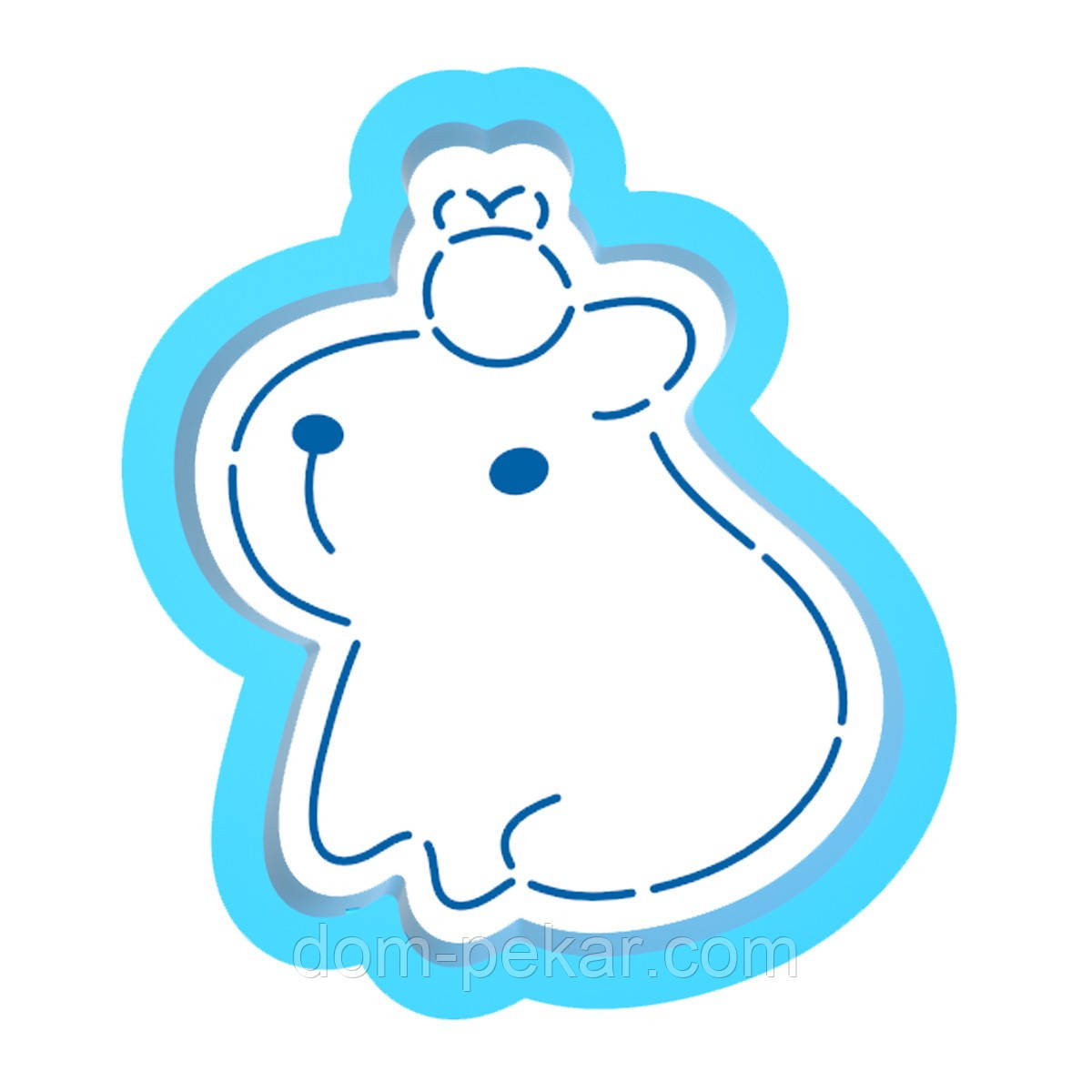 Капібар вирубка з трафаретом 8*6,8 см (TR-2)