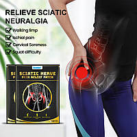 Пластир знеболювальний у разі запалення сідничного нерва 8 шт., оніміння, болю в ногах (Sciatic Nerve pain r