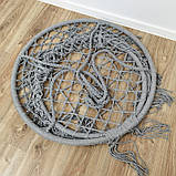 Підвісна гойдалка з подушкою до 150кг BOHO KR33SZ СІРА Гамак гніздо лелеки Підвісна качеля Підвісне крісло, фото 6