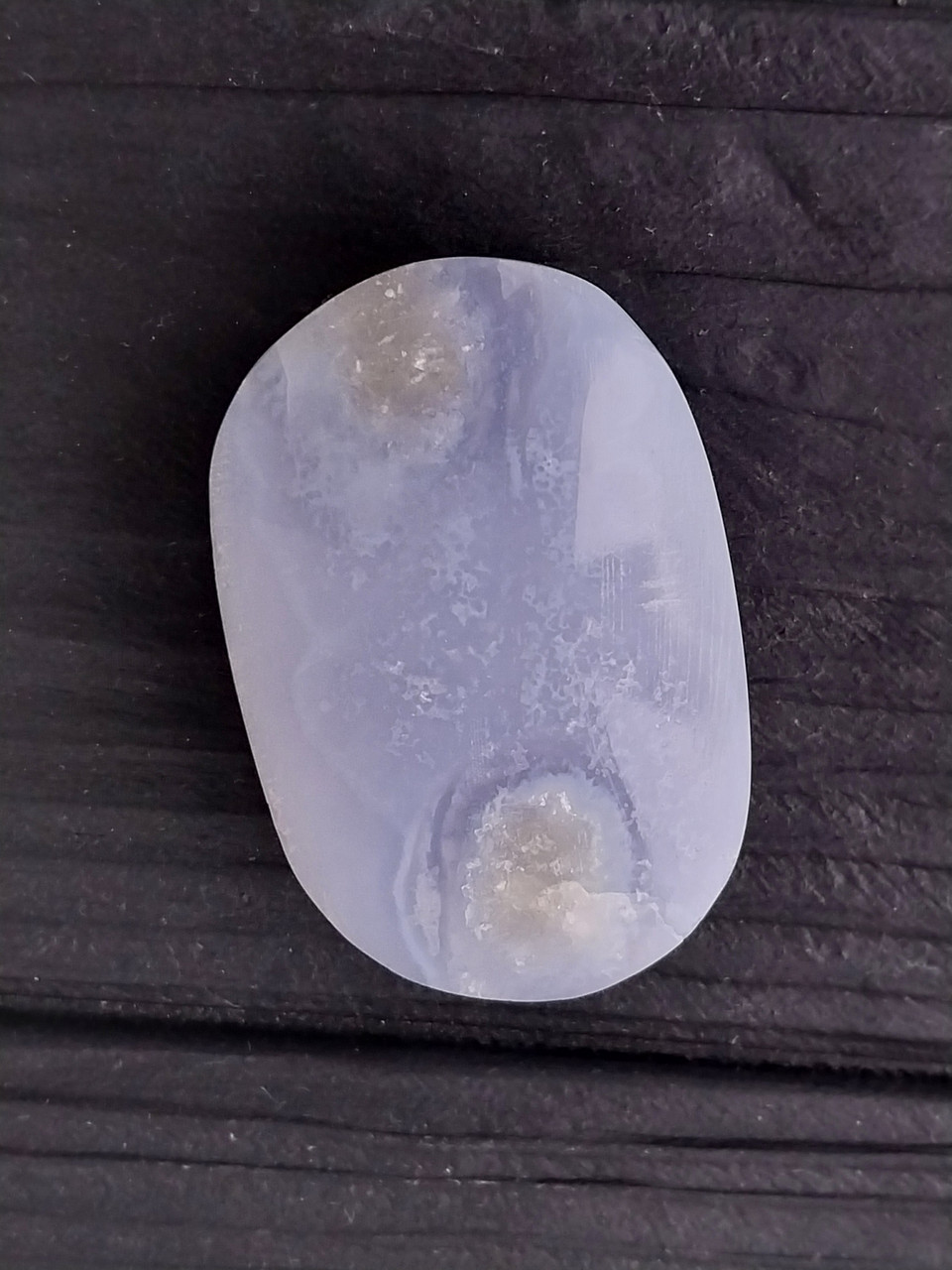 Кабошон із сапфірином блакитним агатом 54*38*17 мм. Індія!, фото 1