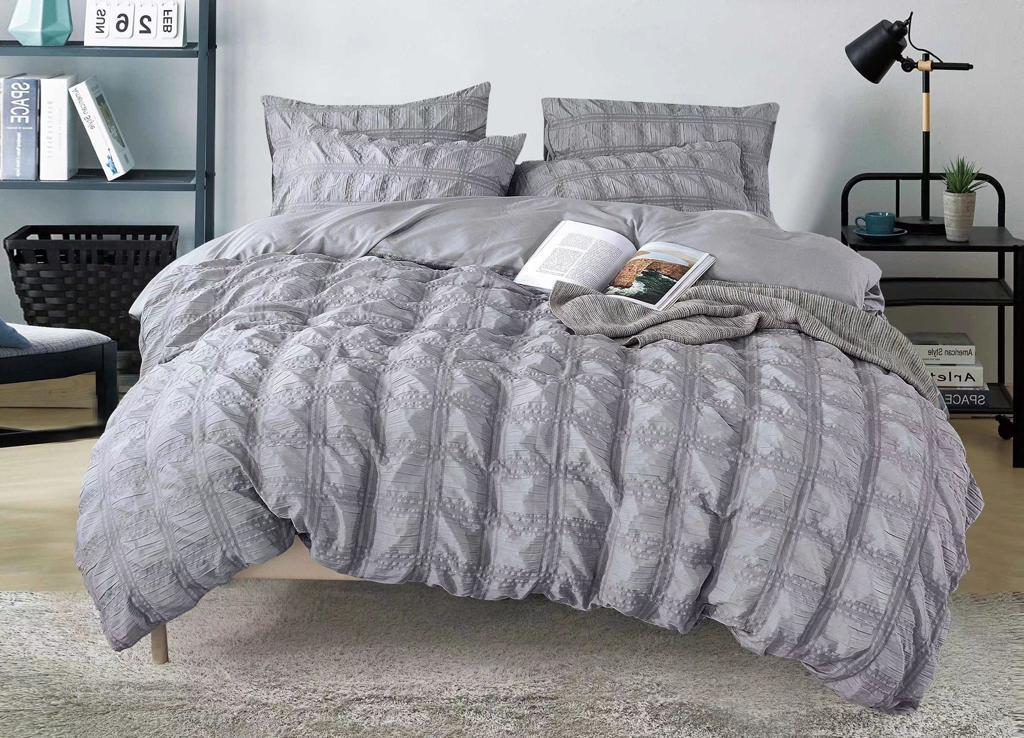 Постільна білизна жатка Sonia Home 4 наволочки - колір сірий - Євро