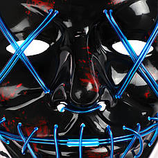 Світлодіодна маска RESTEQ "Судна ніч 3", маска з LED-підсвіткою для Хелловіну, вечірок і косплею, що світиться у темряві, фото 3