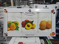 Кухонні рушники махрові Merzuka3шт, 30*50 см, фото 3