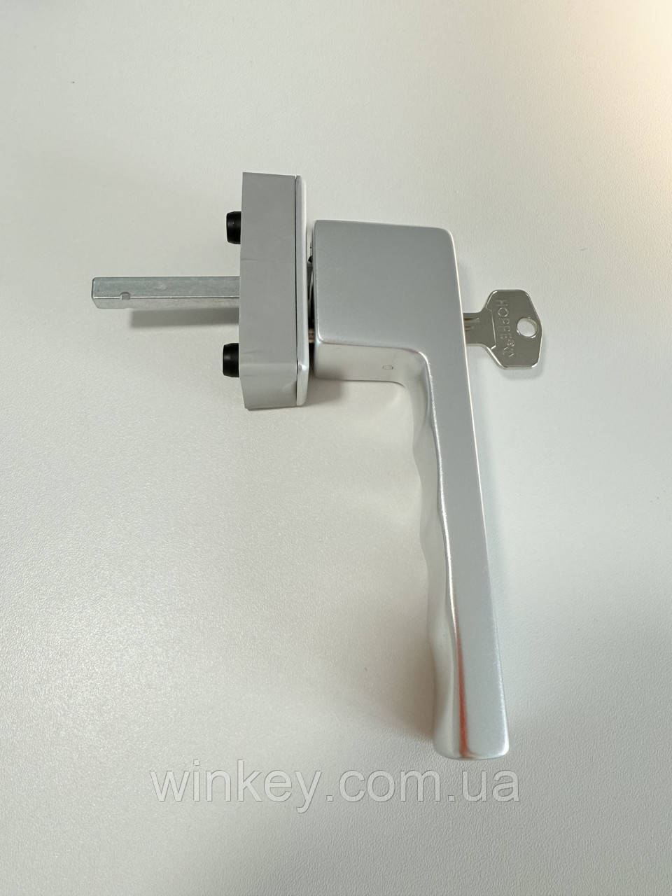 Ручка віконна HOPPE TOULON з ключиком срібло, фото 1