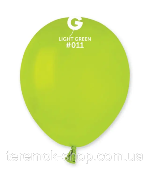 Кулі повітряні латексні зелене яблуко пастель 26 см 10" Gemar Італія набір 5 шт - фото 1 - id-p2654508983