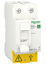 Пристрій захисного вимкнення 63A 30 мA 2П типАС RESI9 Schneider Electric