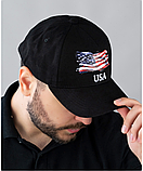 Бейсболка чоловіча літня розмір 56-59 чорний, фото 2