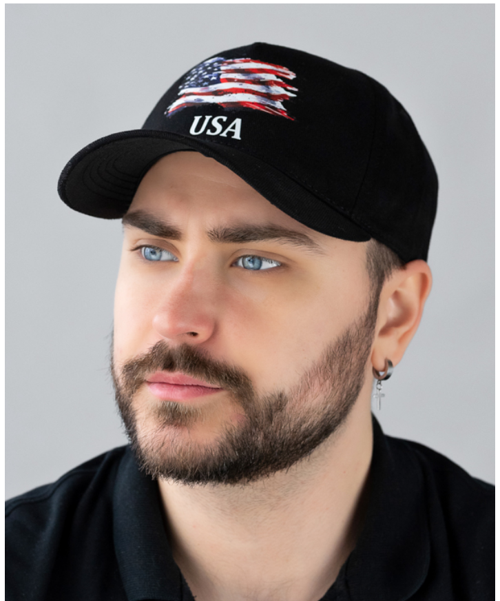 Бейсболка чоловіча літня розмір 56-59 чорний, фото 1