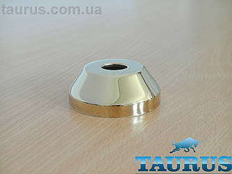 Золотий фланець Конус ThermoPulse Gold розмір D78 мм / висота 30 мм, під внутрішній розмір 1/2" (20мм). Латунь
