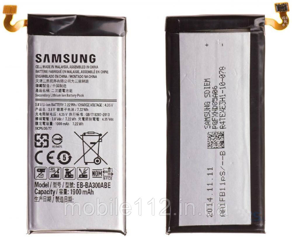 Батарея (акумулятор) Samsung EB-BA300ABE оригінал Китай Galaxy A3 2015 A300F A300H 1900 mAh, фото 1