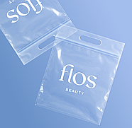 Пакет персоналізований 35х45 см з прорізною ручкою Зіп-Лок глянцевий Щільність 100 мкм Для оптових замовлень, фото 3