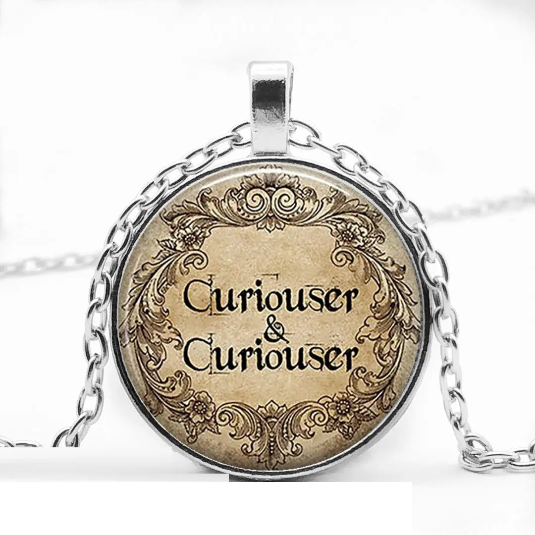 Кулон підвіска в стилі стимпанк з Аліса в країні чудес Curiouser