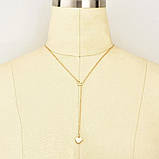 Кулон з серцем підвіска подвійне серце сердечко маленьке, фото 3