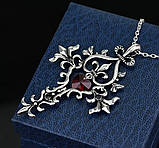 Кулон хрест з серіалу Щоденники Вампіра з серцем в середині Vampire Diaries, фото 2