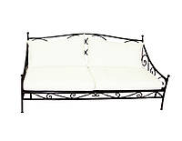 Металевий диван у вітальню 6 ( c м'яким сидінням)