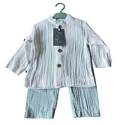 Костюм 3, 6, 9, 12 місяців Туреччина бавовна новонародженого хлопчика блакитний