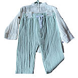 Костюм 3, 6, 9, 12 місяців Туреччина бавовна новонародженого хлопчика блакитний, фото 3