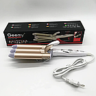 Потрійна плойка хвиля для волосся Geemy GM 1988/ Стайлер для завивання локонів, фото 10