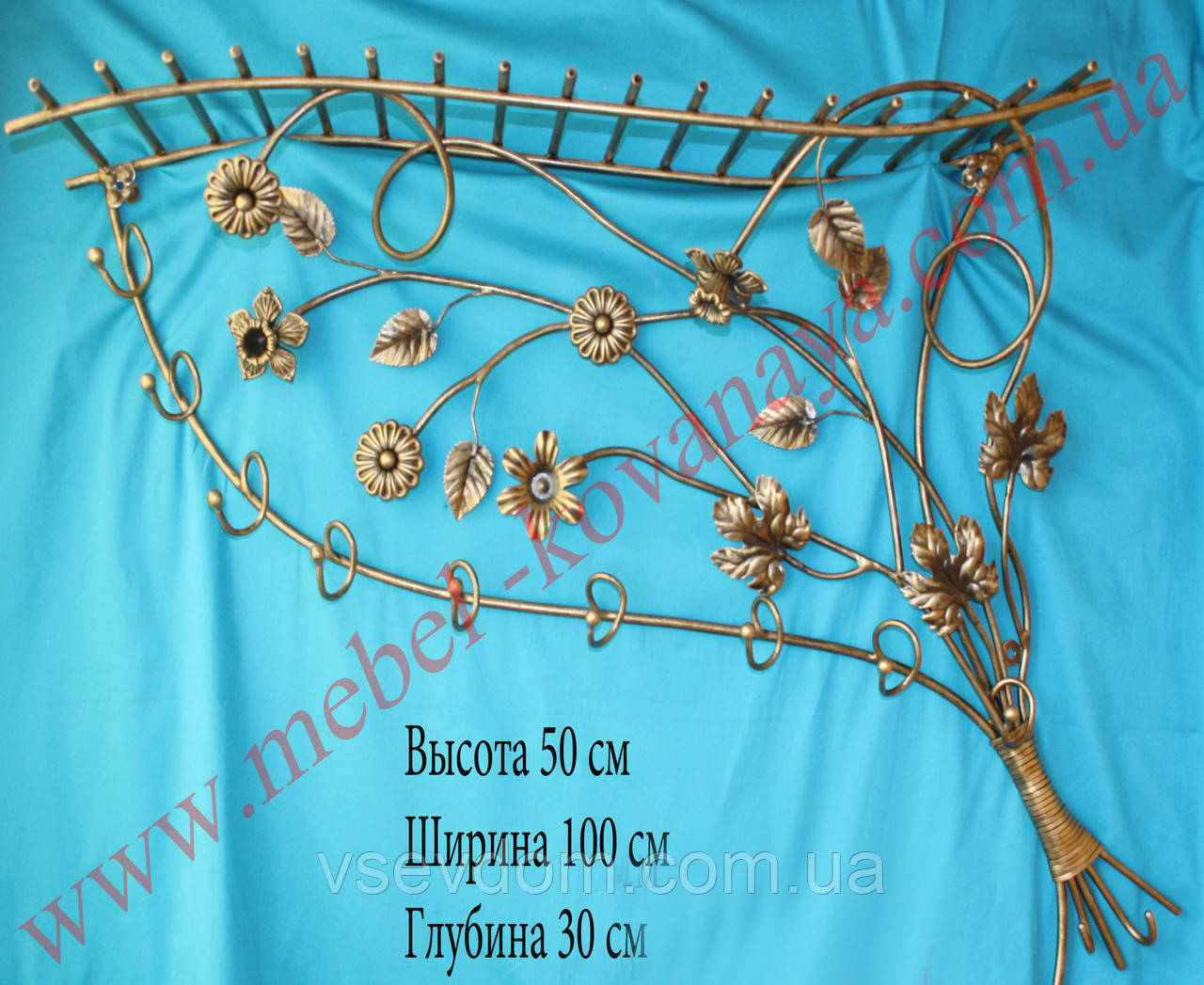 Кована вішалка "Букет" 2, фото 1