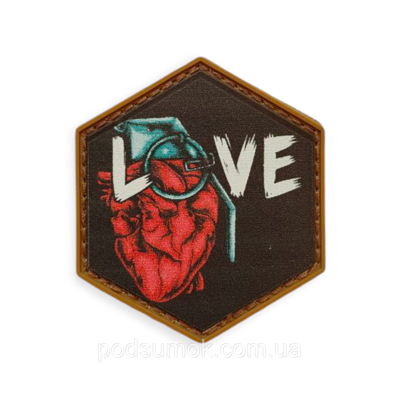 Шеврон ПВХ HEX PATCH H-56 на липучці для велкро патч гумовий, фото 1