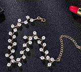 Кольє чокер перли з перлинами намисто з перлами кристалами, фото 3