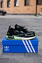 Кросівки чоловічі чорні Adidas ZX 2K Black Green White (10774), фото 10