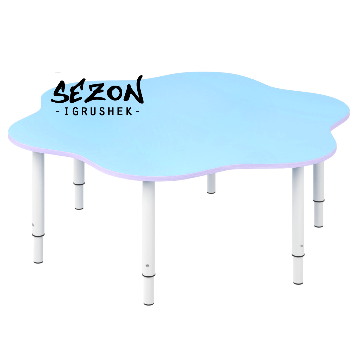 Дитячий шестимісний стіл із регулюванням висоти 1,2,3 групи ST-257, фото 1