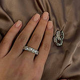 Набір Tiffany сережки та кільце срібло 925/Tiffany комплект із великими фіанітами, фото 7