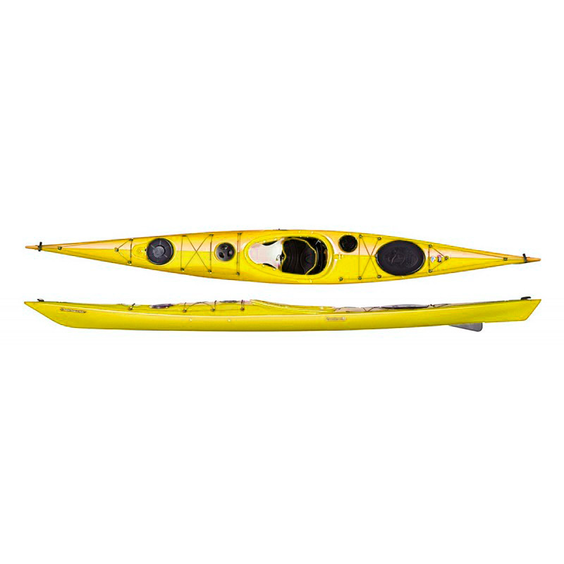 Каяк туристичний одномісний для спорту та риболовлі Seabird Designs R Scott MV HDPE жовтий kayak, байдарка, фото 1