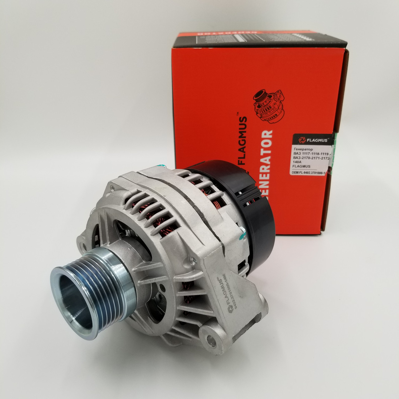 Генератор ВАЗ 1117, 1118, 1119, 2170, 2171, 2172 140А FLAGMUS Чехія, фото 1