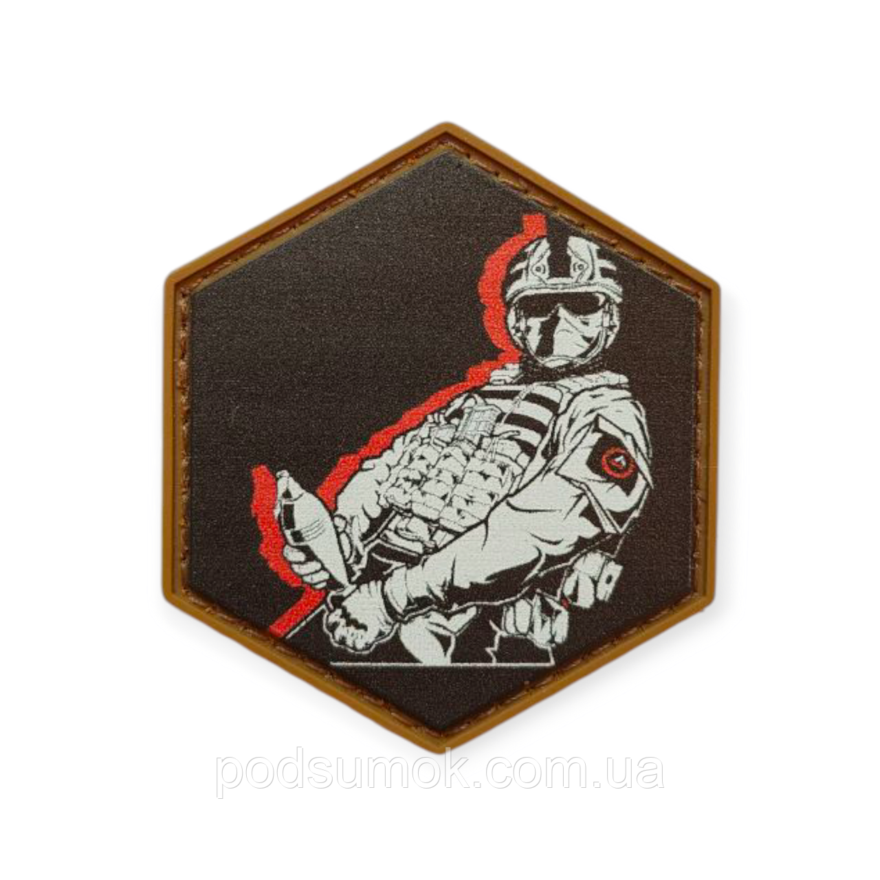 Шеврон ПВХ HEX PATCH H-98 на липучці для велкро патч гумовий, фото 1
