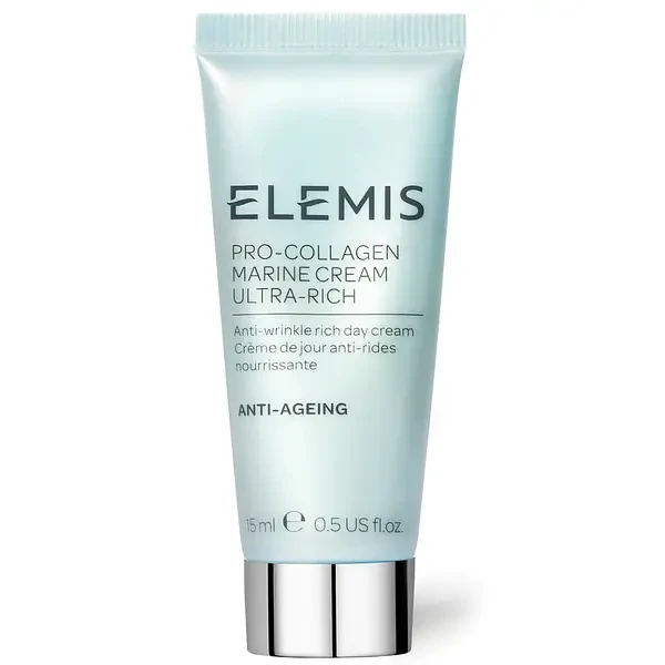 Elemis Pro-Collagen Marine Cream Ultra-Rich - ультранасичений антивіковий крем для сухої шкіри обличчя з колагеном, 15 мл