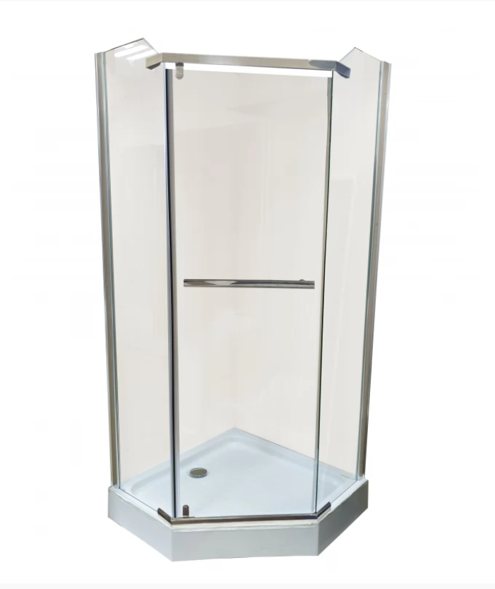 Душова кабіна Diamond Premium DP-006 90x90x210 прозоре скло п'ятикутна, мілкий піддон, фото 1