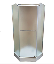 Душова кабіна Diamond Premium DP-006.1 90x90x210 матове скло п'ятикутна, мілкий піддон