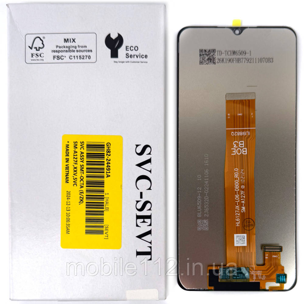 Дисплей (екран) Samsung Galaxy A02 A022F, M12 M127F, A12 A125F, A12s A127F з тачскріном (SM-A127F HL6127JX-L06-DB00_R0.0 оригінал, фото 1