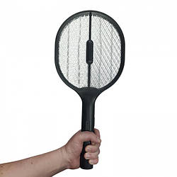 Електрична мухобійка ракетка (47x21 см) Електромухобійка Чорна