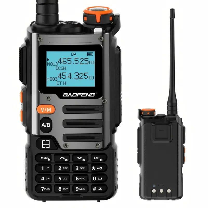 Комплект рацій Baofeng K6 (2 шт) Tri-Band 5Вт з акумуляторами 2600 мАг, USB Type-C, VHF/UHF/FM/NOAA