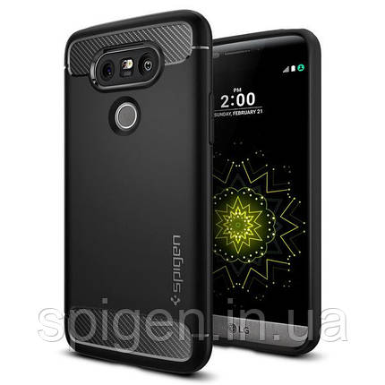 Чохол Spigen Rugged Armor для LG G5, Black, фото 1