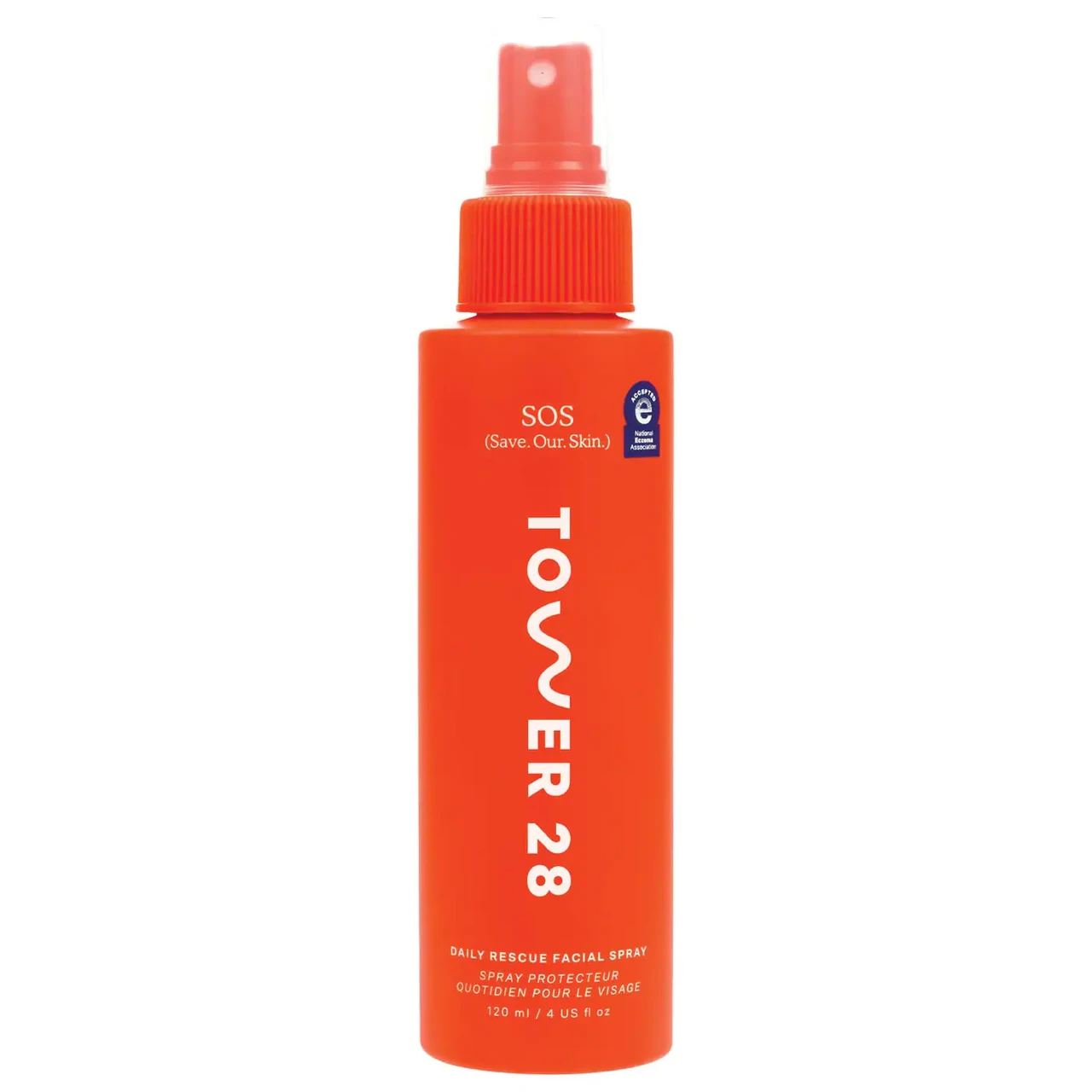 Tower 28 SOS Daily Rescue Facial Spray - спрей для обличчя та тіла, що заспокоює запалення з гіпохлоритною кислотою, 120 мл