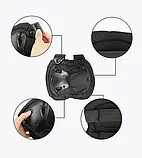 Наколінники та налокітники комплект захисту тактичні спортивні для тренувань набір 2x2 шт чорні, фото 2