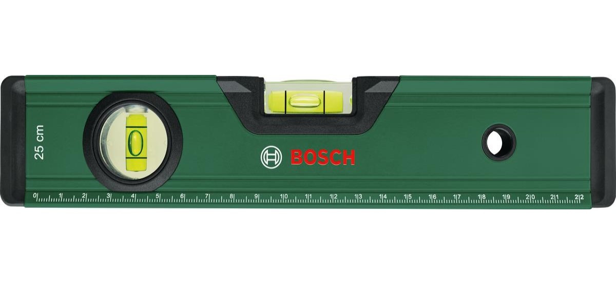 Рівень будівельний Bosch 2 капсули, алюмінієвий, точність 0.5 мм/м 25 см Зелений (1.600.A03.2V5)
