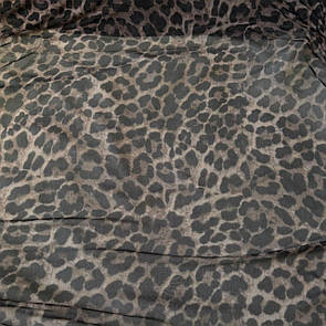 Сітка стрейч друкований принт  Леопард # 3