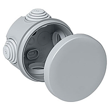 Коробка кругла розподільна пластикова 80х45 мм IP55 зовнішнього монтажу Neomax (сірого кольору)