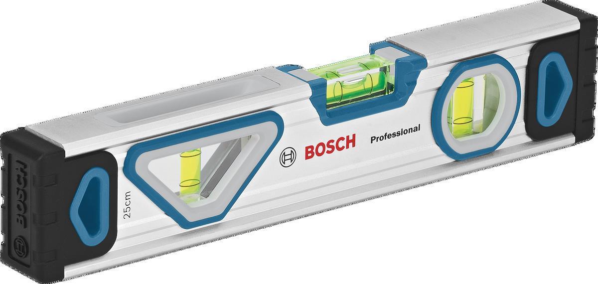 Рівень будівельний Bosch 3 капсули, алюмінієвий, точність 0.5 мм/м 25 см Білий (1.600.A01.6BN)